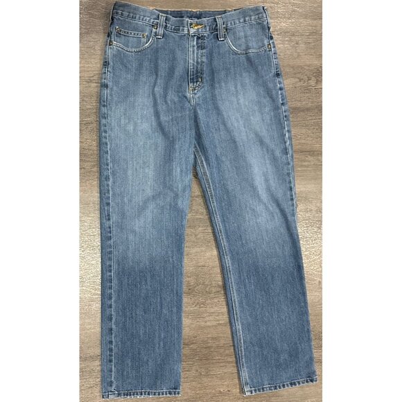 Carhartt Men's Relaxed Jeans - Blue 36x32 - Picture 2 of 9